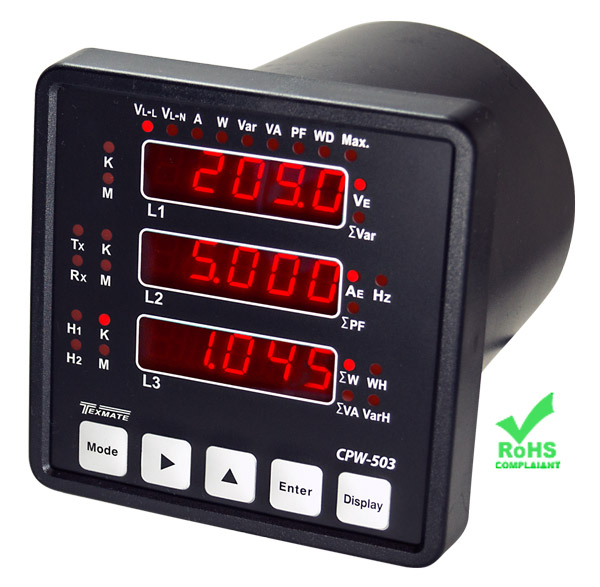 Texmate Panel Meter CPW-503