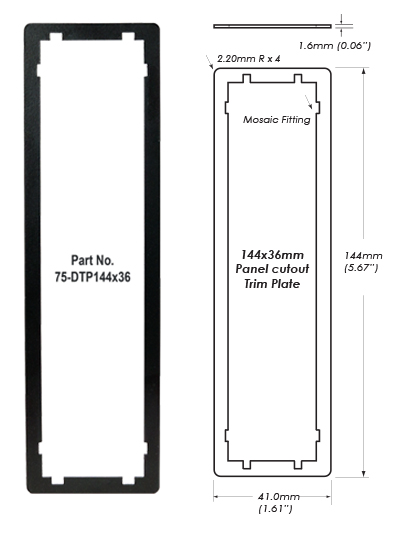 Panel Cut-Out Trim Plate Set